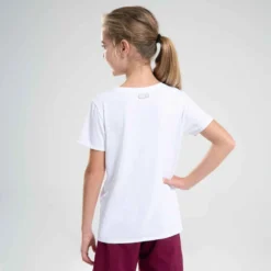 Decathlon Tee-shirt D'athlétisme Manches Courtes Respirant Enfant AT 100 Blanc -Sportmania tee shirt enfant d athletisme at 100 orange fluo 4