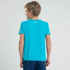 Decathlon Tee Shirt Enfant D'athlétisme AT 300 Turquoise -Sportmania tee shirt enfant d athletisme at 300 violet 2