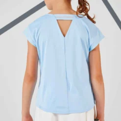 Artengo T-shirt De Tennis Fille - TTS500 Bleu -Sportmania tee shirt fille 500 vert clair 2