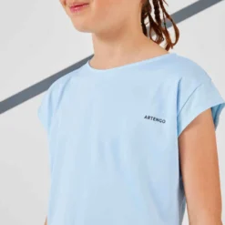 Artengo T-shirt De Tennis Fille - TTS500 Bleu -Sportmania tee shirt fille 500 vert clair 3