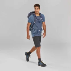 Quechua T-shirt De Randonnée Manches Courtes En Synthétique - Homme - MH500