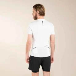 TEE SHIRT DE TRAIL RUNNING MANCHES COURTES ZIP HOMME BLANC -Sportmania tee shirt manches courtes trail running noir homme 4
