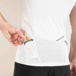 TEE SHIRT DE TRAIL RUNNING MANCHES COURTES ZIP HOMME BLANC -Sportmania tee shirt manches courtes trail running noir homme 5