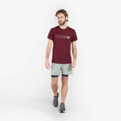 TEE SHIRT DE TRAIL RUNNING MANCHES COURTES GRAPH HOMME BORDEAUX -Sportmania tee shirt manches courtes trail running turquoise homme 5