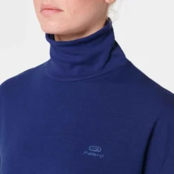 Kalenji T-SHIRT MANCHES LONGUES FEMME DE RUNNING RUN DRY+ BLEU -Sportmania tee shirt manches longues running run dry feel gris carbone femme 2