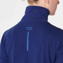 Kalenji T-SHIRT MANCHES LONGUES FEMME DE RUNNING RUN DRY+ BLEU -Sportmania tee shirt manches longues running run dry feel gris carbone femme 6