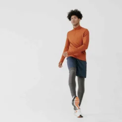 Kalenji TEE SHIRT MANCHES LONGUES RUNNING RUN WARM ORANGE -Sportmania tee shirt manches longues running run warm bleu fonce homme 4
