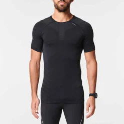 T-SHIRT RUNNING HOMME RESPIRANT KIPRUN SKINCARE NOIR -Sportmania tee shirt running homme respirant kiprun skincare noir 6