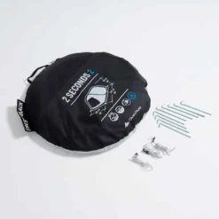 Quechua Tente De Camping - 2 SECONDS - 2 Places - Fresh & Black -Sportmania tente de camping 2 seconds freshblack 2 personnes 2