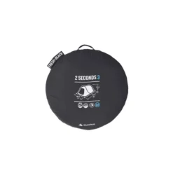 Quechua Tente De Camping - 2 SECONDS - 3 Places - Fresh & Black -Sportmania tente de camping 2 seconds freshblack 3 personnes 2