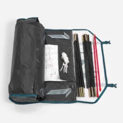 Quechua Tente De Camping - MH100 - 3 Places - Fresh & Black -Sportmania tente de camping mh100 fresh black 3 personnes 6