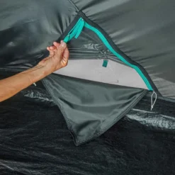 Quechua Tente De Camping - MH100 XL - 3 Places - Fresh & Black -Sportmania tente de camping mh100 xl 3 places fresh black 11