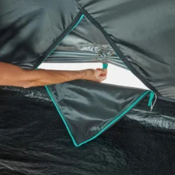 Quechua Tente De Camping - MH100 XL - 3 Places - Fresh & Black -Sportmania tente de camping mh100 xl 3 places fresh black 12