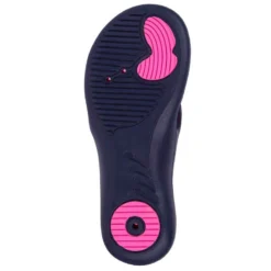 Tong Femme Piscine TONGA 500 Print Lay Bleu Rose -Sportmania tongs de piscine femme tonga 500 chev blanc 2