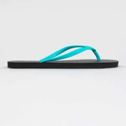 TONGS Femme 100 Noir Turquoise -Sportmania tongs femme 100 noir turquoise 2