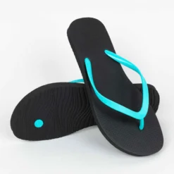 TONGS Femme 100 Noir Turquoise -Sportmania tongs femme 100 noir turquoise 3