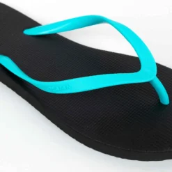 TONGS Femme 100 Noir Turquoise -Sportmania tongs femme 100 noir turquoise 4