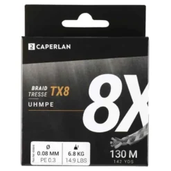 TRESSE PECHE AUX LEURRES TX8 GRIS 130M -Sportmania tresse peche aux leurres tx8 gris 130m 2