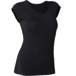 T-Shirt 530 Dévoré Pilates Gym Douce Femme Noir -Sportmania ts 530 devore pilates gym douce femme bleu clair 8