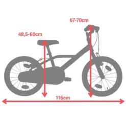 BTWIN VELO 16 POUCES 4-6 ANS 500 DARK HERO -Sportmania velo 16 pouces 45 6 ans 500 dark hero 5