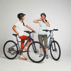 VÉLO TOUT CHEMIN RIVERSIDE 500 BLEU NUIT -Sportmania velo tout chemin riverside 500 gris rouge 2