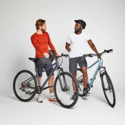 VÉLO TOUT CHEMIN RIVERSIDE 500 BLEU NUIT -Sportmania velo tout chemin riverside 500 gris rouge 3