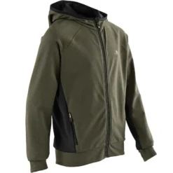 Veste Capuche Chaude, Respirante S900 Garçon GYM ENFANT Kaki Chiné