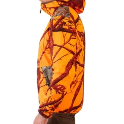 VESTE CHASSE IMPERMÉABLE SILENCIEUSE LIGHT CAMO FLUO 500 -Sportmania veste chasse impermeable silencieuse light camo fluo 500 4