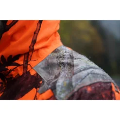 VESTE CHASSE IMPERMÉABLE SILENCIEUSE LIGHT CAMO FLUO 500 -Sportmania veste chasse impermeable silencieuse light camo fluo 500 7
