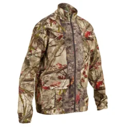 VESTE CHASSE SILENCIEUSE RESPIRANTE 100 CAMO FORET