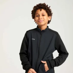 Kipsta Veste De Football D'entrainement ESSENTIAL Noire Et Grise -Sportmania veste de football d entrainement essential noire et grise 9