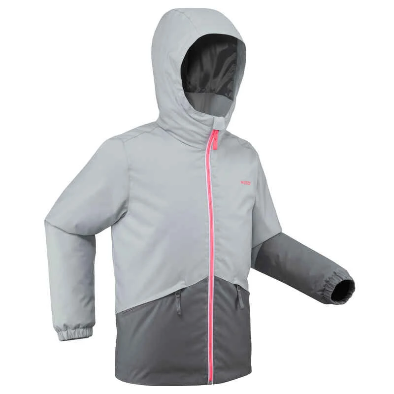 WEDZE VESTE DE SKI ENFANT CHAUDE ET IMPERMEABLE - 100 GRISE 1 WEDZE VESTE DE SKI ENFANT CHAUDE ET IMPERMEABLE - 100 GRISE