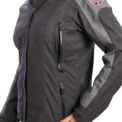 Veste Imperméable équitation Femme 500 Gris Foncé Et Motifs Chevron -Sportmania veste impermeable equitation femme 500 gris fonce et motifs chevron 3
