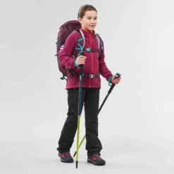 Quechua Veste Polaire De Randonnée - MH150 Violette - Enfant 7-15 Ans -Sportmania veste polaire randonnee enfant mh150 turquoise 3