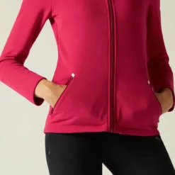 Sweat Zippé Col Haut Fitness Rose -Sportmania veste zippee 500 femme bleu marine 4