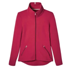 Sweat Zippé Col Haut Fitness Rose -Sportmania veste zippee 500 femme bleu marine 5
