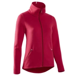 Sweat Zippé Col Haut Fitness Rose -Sportmania veste zippee 500 femme bleu marine 6
