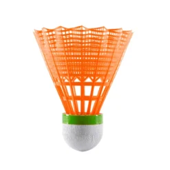 Volant De Badminton En Plastique PSC 100 X 3 - Blanc/Gris/Orange -Sportmania volant de badminton en plastique psc 100 x 3 blancslashgrisslashorange 18